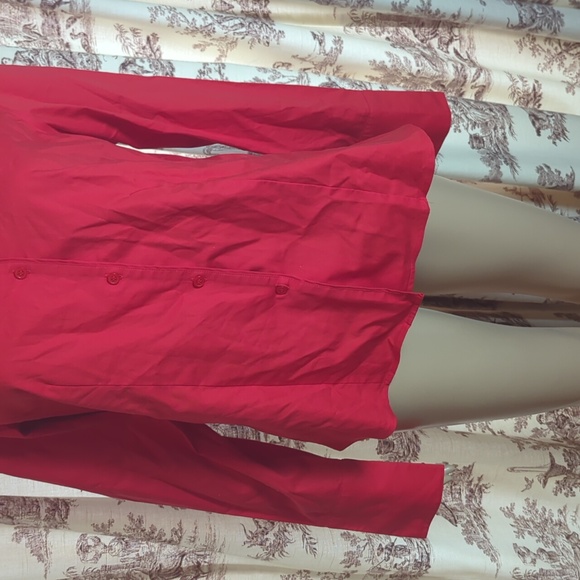 Calvin Klein Red Button-Down Shirt - Picture 3 of 7